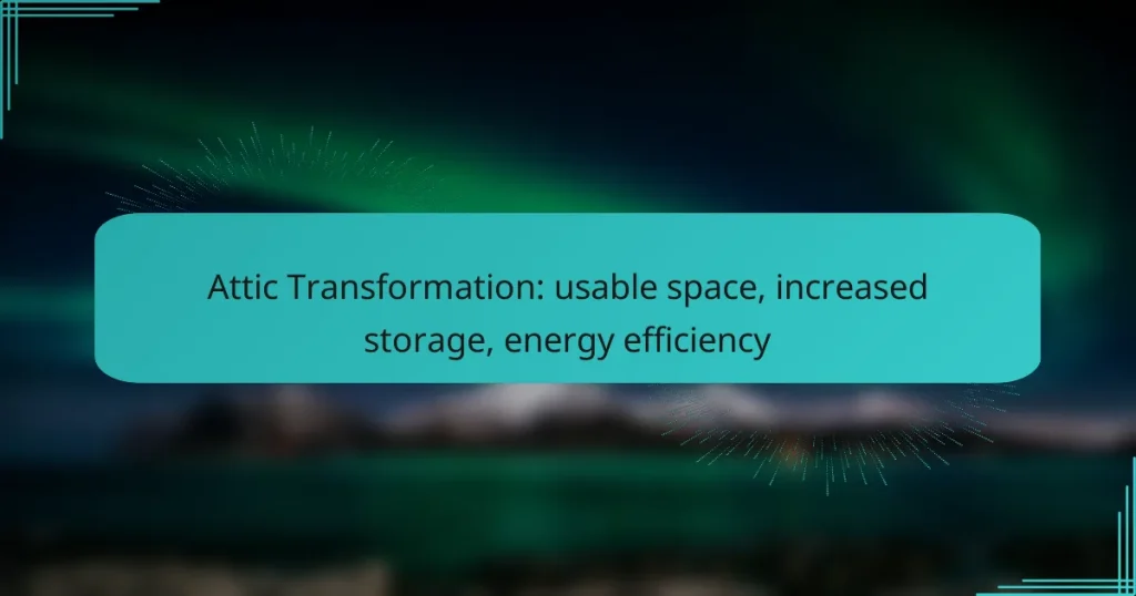 Attic Transformation: usable space, increased storage, energy efficiency