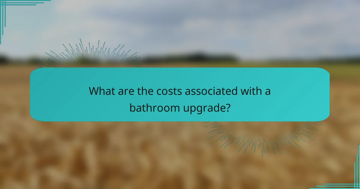 What are the costs associated with a bathroom upgrade?