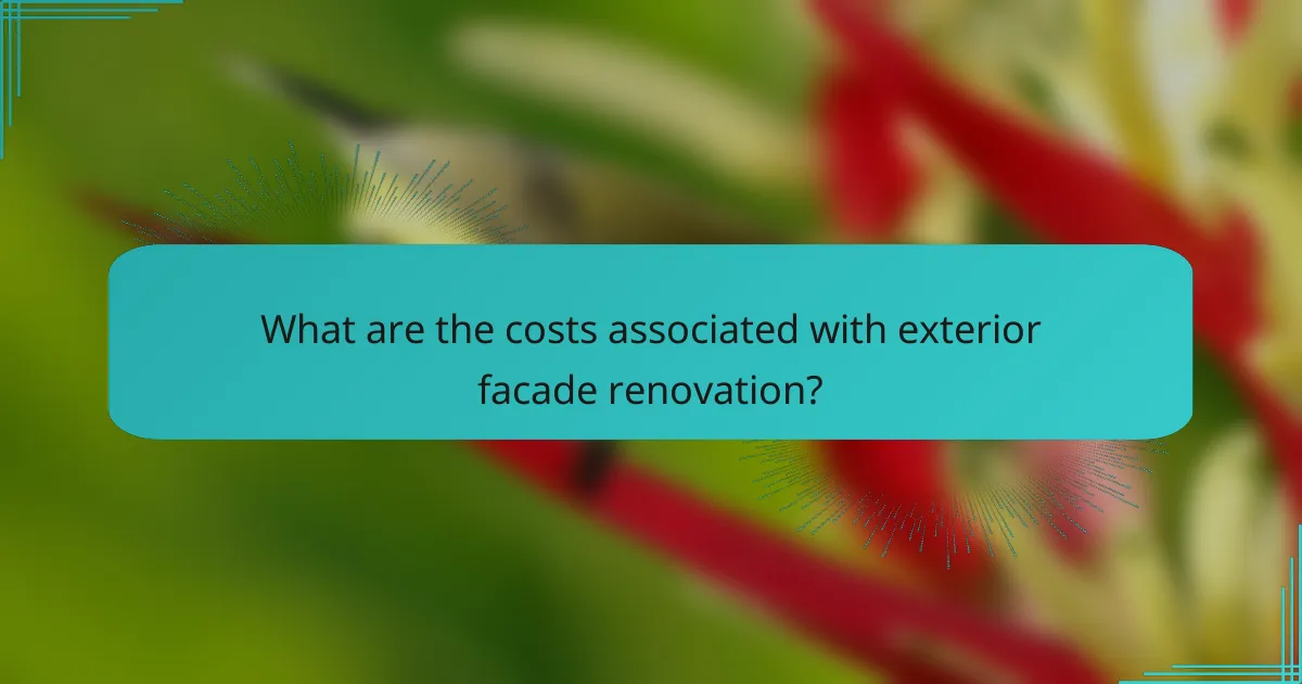 What are the costs associated with exterior facade renovation?